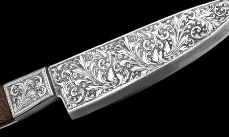Custom engraved knives
